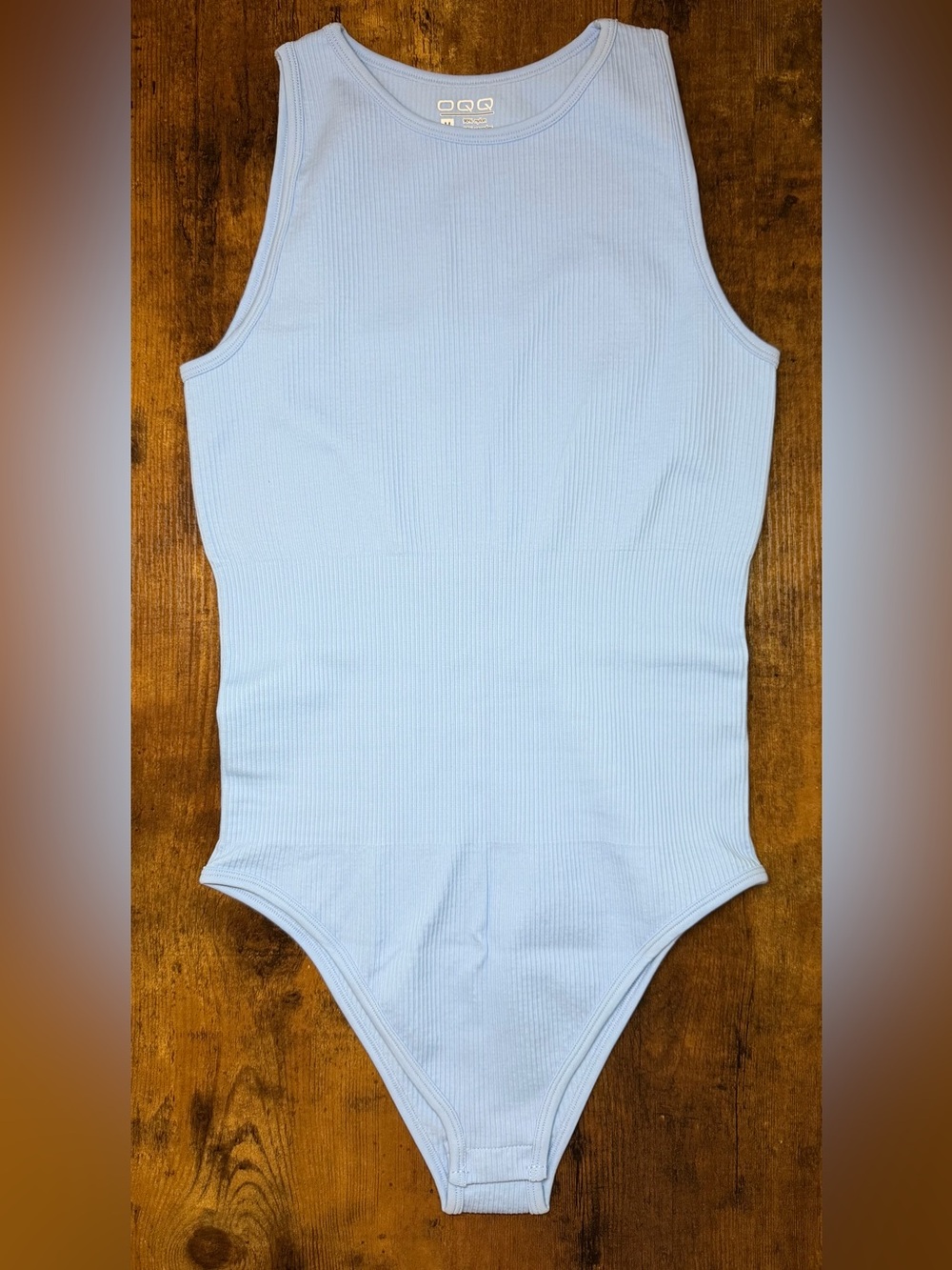 NWOT OQQ Ribbed High Neck Sleeveless Bodysuit - Bundle of 2 - Picture 3 of 10